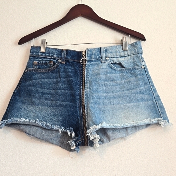 Revice 2 toned denim shorts coastal cowgirl Festival Bohemian Boho - Picture 1 of 5